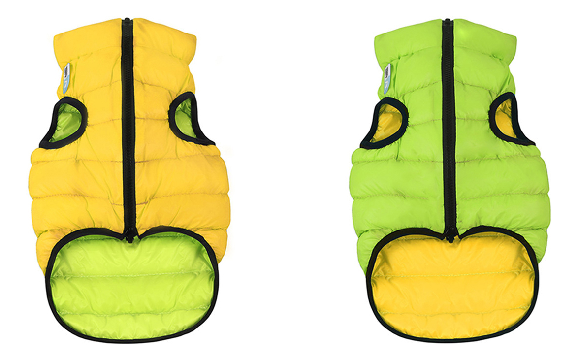 Куртка для собак AiryVest размер XS унисекс, зеленый, желтый, длина спины 22 см