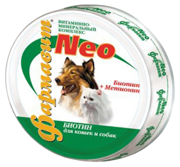 Витамины для кошек, для собак Фармавит Neo, Биотин 90 таб