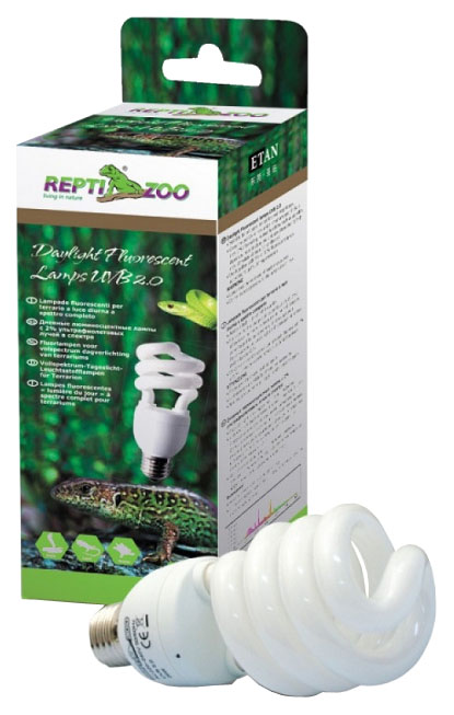 фото Ультрафиолетовая лампа для террариума repti-zoo compact daylight 2.0, 15 вт