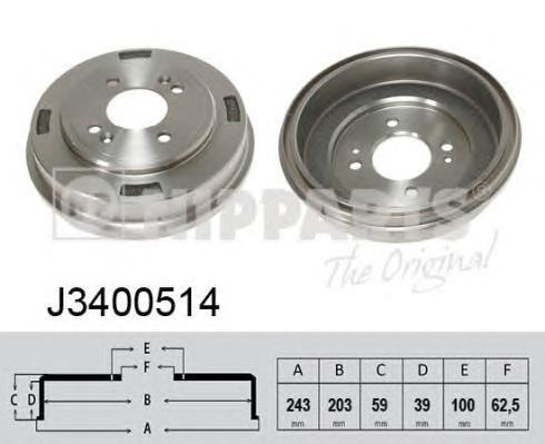 

Тормозной барабан NIPPARTS J3400514