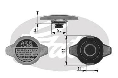 Крышка радиатора Gates RC134 100023667905