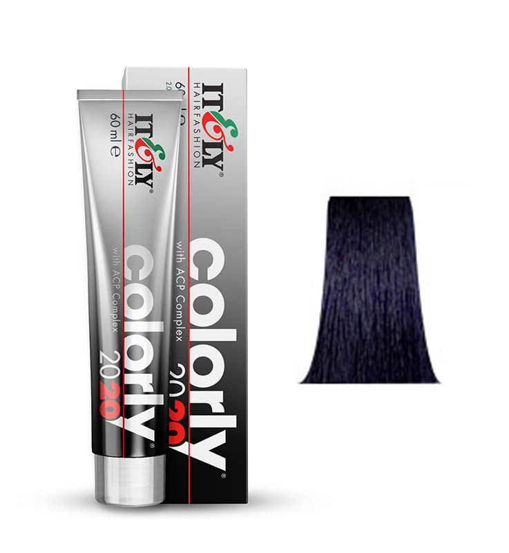 

Крем-краска Itely Hairfashion Colorly 2020 Night Blue 1B темная ночь 60 мл, Colorly 2020