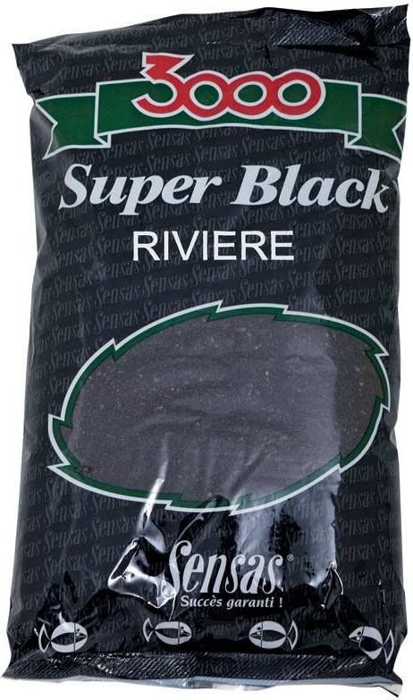 Прикормка Sensas 3000 Super Black Riviere 1000 г, натуральный