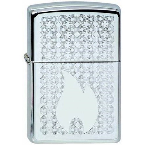 

Бензиновая зажигалка Zippo Z/Flame 309 High Polish Chrome, Серебристый, Z/Flame 309