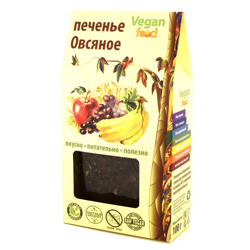 фото Печенье vegan-food овсяное 100 г