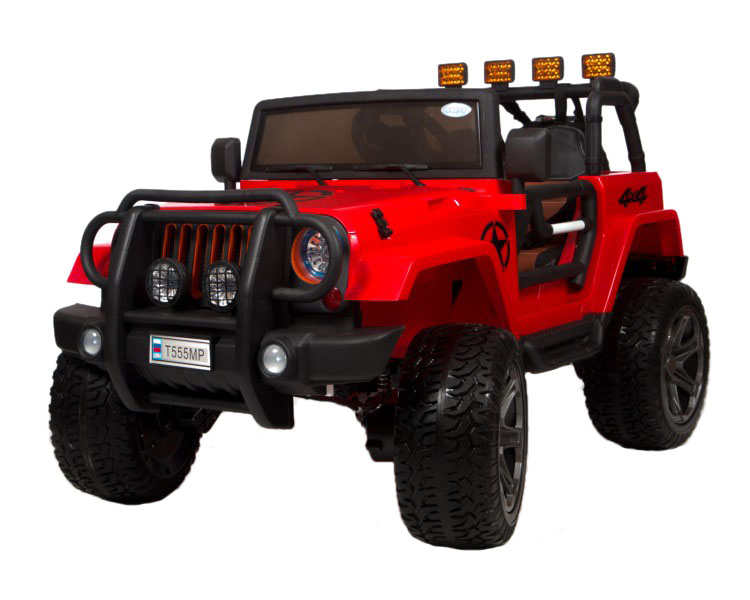 

Детский электромобиль Barty Jeep Wrangler Т555МР полный привод (4х4), Красный