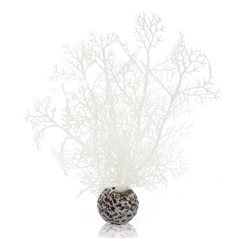 Искусственное растение для аквариума biOrb Белый морской веер малый, пластик,  20см