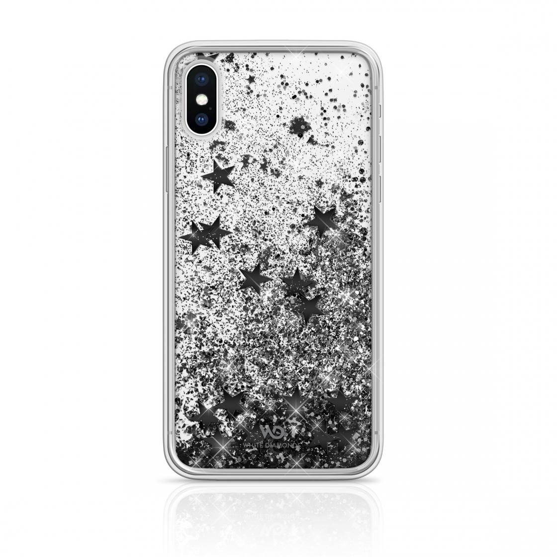 фото Чехол white diamonds sparkle для iphone xs/x, черные звезды