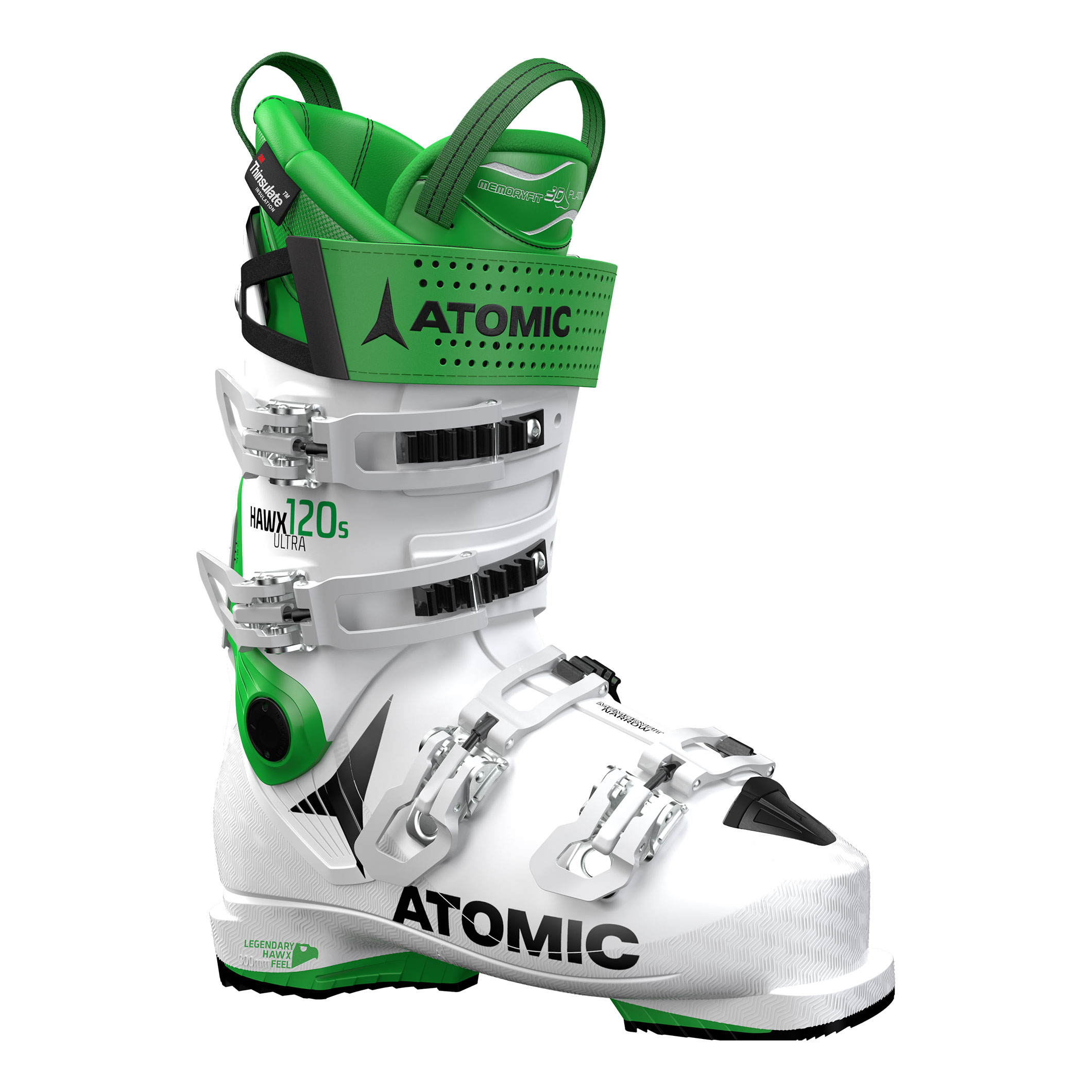 фото Горнолыжные ботинки atomic hawx ultra 120 s 2020, white/green, 27.5