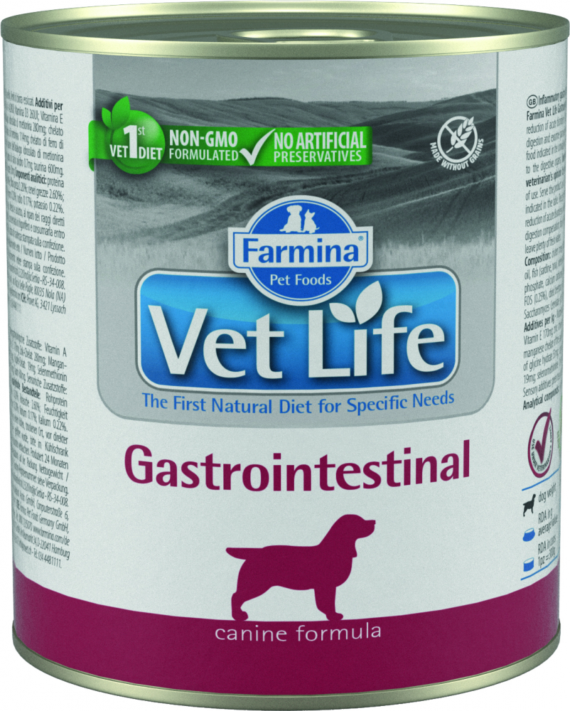 фото Консервы для собак farmina vet life gastrointestinal, при заболеваниях жкт, 300г