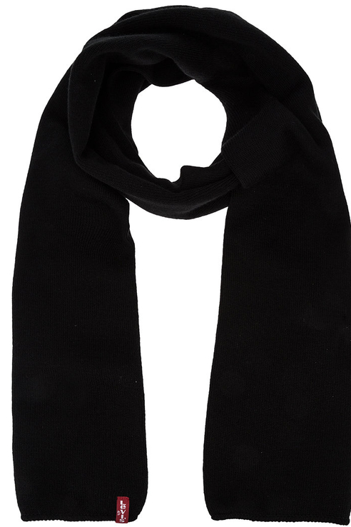 Шарф мужской Levi's 7713801810 черный, 162x19 см, шарф, акрил  - купить