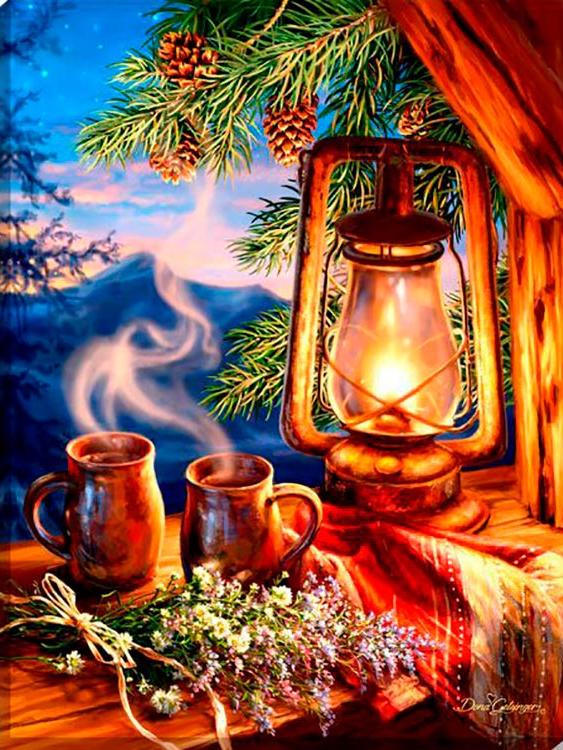 

Алмазная вышивка Алмазное Хобби Сказочный вечер, 30x40 см, Сказочный вечер