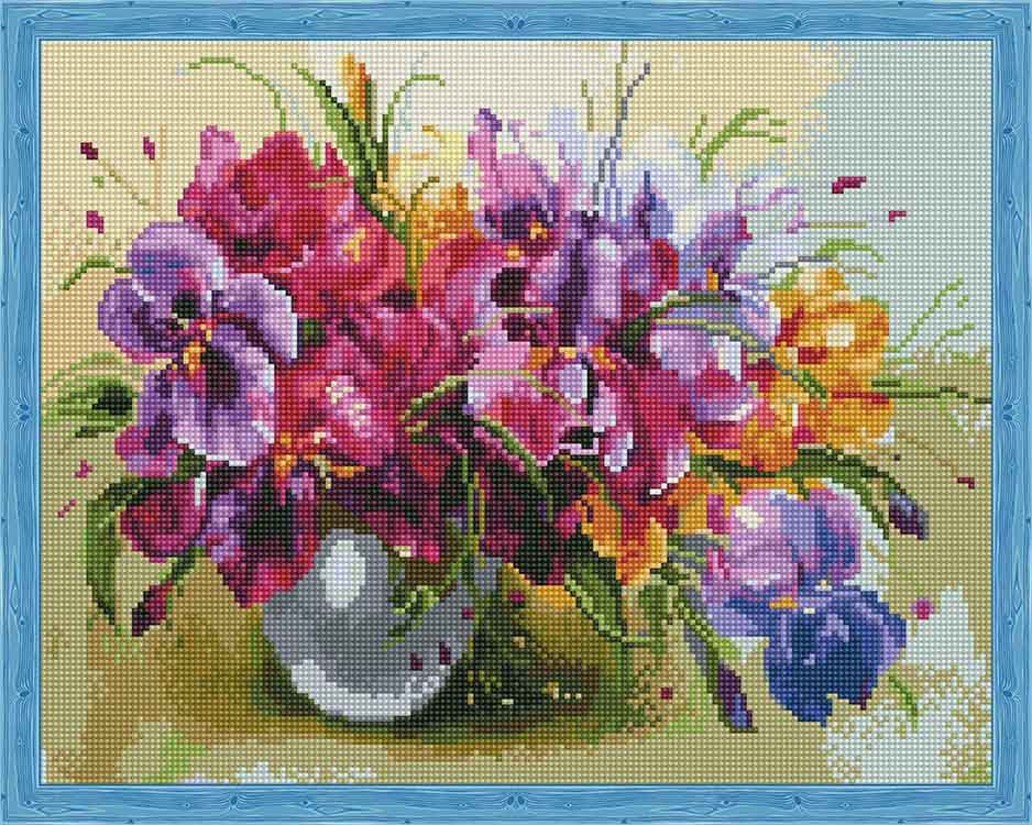 

Алмазная вышивка Цветной Летние цветы, 40x50 см, Летние цветы