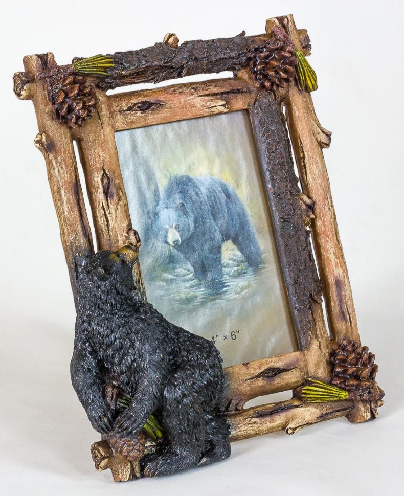 фото Фоторамка керамическая «медведь и шишки» 10х15 см image art
