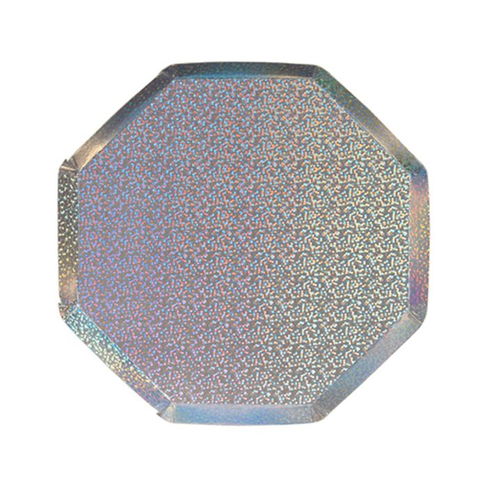 фото Тарелки сверкающие серебряные basic маленькие merimeri