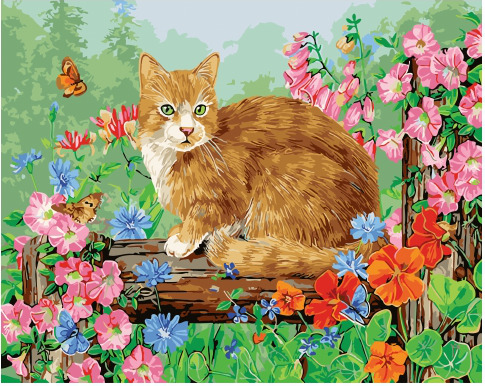 

Живопись по номерам Paintboy Рыжий деревенский кот 40х50, Рыжий деревенский кот