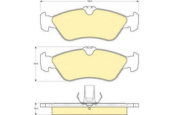 

Комплект тормозных колодок Girling 6112632