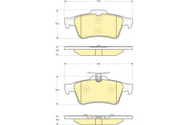 

Комплект тормозных колодок Girling 6116212