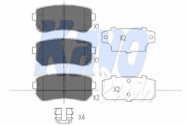 

Комплект тормозных колодок kavo parts KBP4007