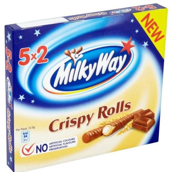 фото Шоколадный батончик milky way crispy rolls 125 г