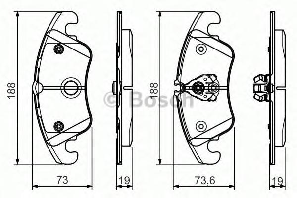 

Комплект тормозных колодок BOSCH 0986495110