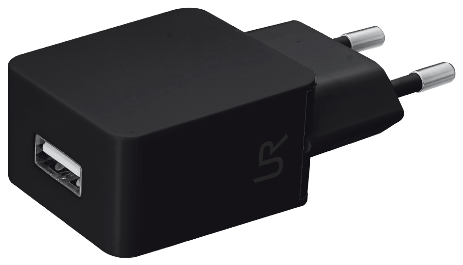 фото Сетевое зарядное устройство trust urban wall charger, 1 usb, 1 a, (20143) black