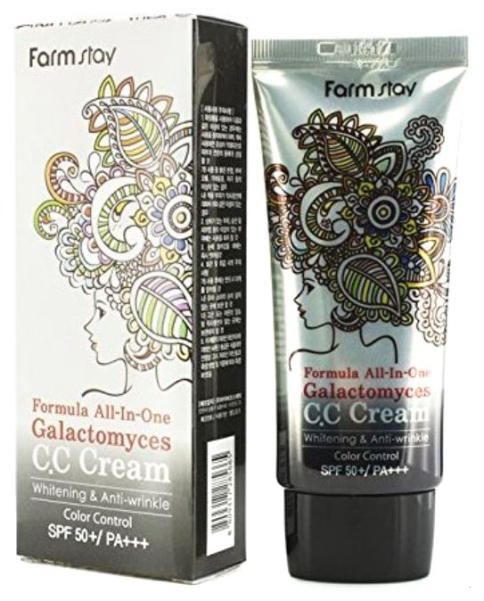 Многофункциональный CC крем FarmStay Formula All-In-One Galactomyces 50 мл SPF 50+ гиалуроновый крем филлер от глубоких морщин 8 1 8 beauty formula 30 мл