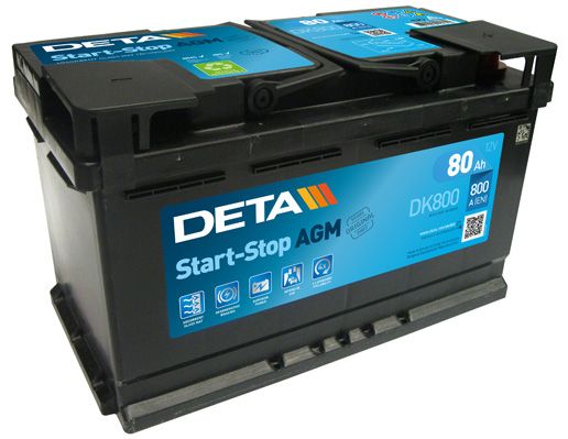 фото Аккумулятор автомобильный deta dk800 80 ач