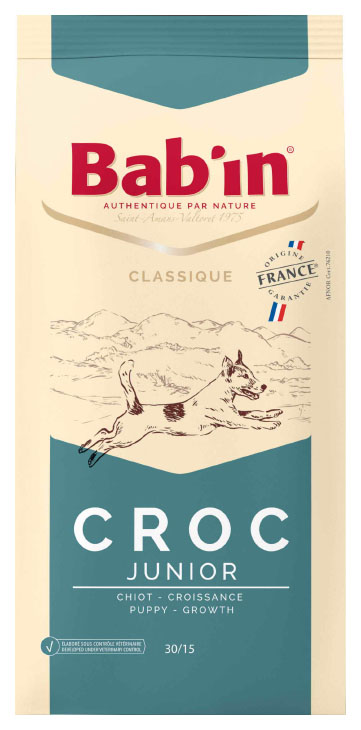 

Сухой корм для щенков Babin Classique Croc Junior, свинина, утка, 3кг, Classique Croc Junior