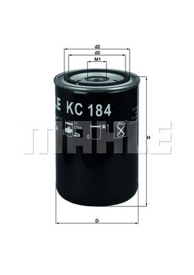 фото Фильтр топливный knecht kc 184 mahle/knecht