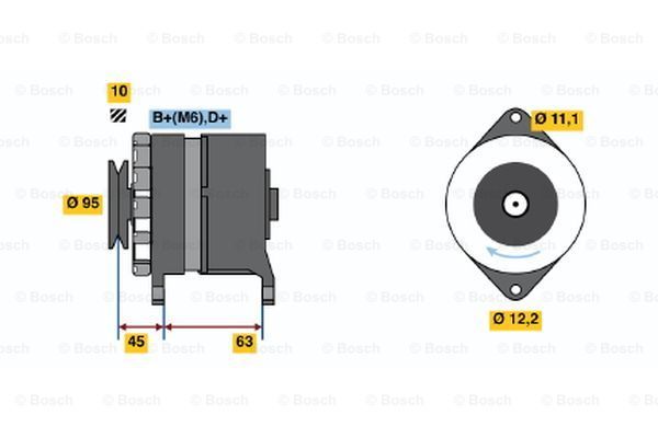 

Генератор BOSCH 0 986 031 340