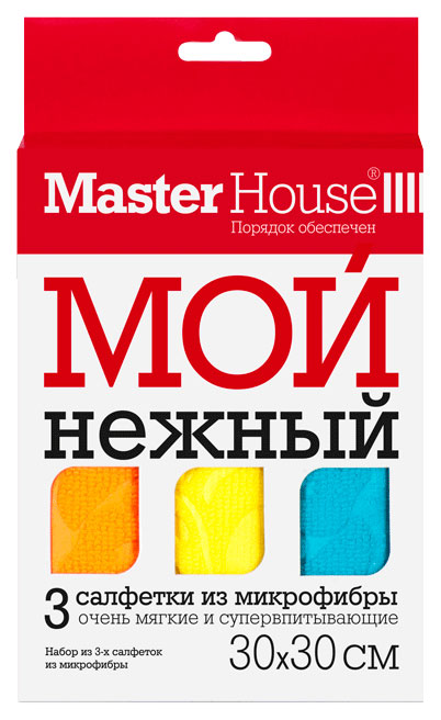 

Салфетка для уборки MasterHouse 60171 Желтый, голубой, оранжевый