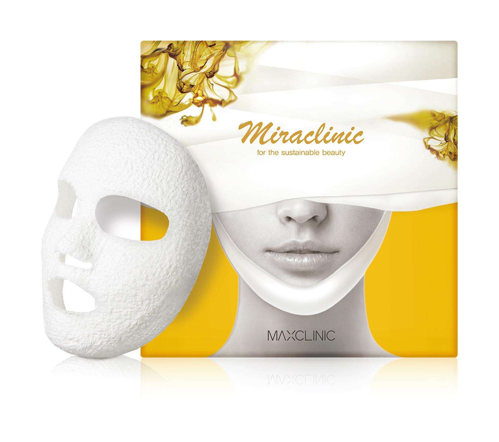 фото Гипсовая маска для лица maxclinic miraclinic ampoule gypsum mask