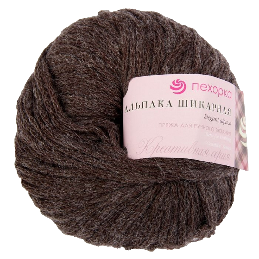 

Пряжа Пехорка ПЕХ,АЛП,ШИК,251 Альпака шикарная 251 серый, Альпака шикарная