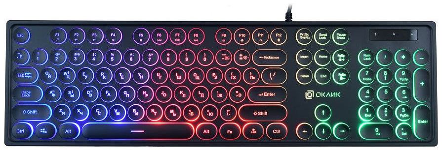 

Клавиатура OKLICK 410MRL Black, 410MRL