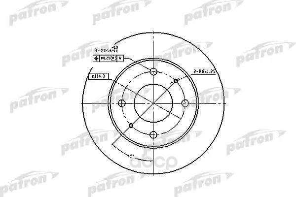 фото Тормозной диск patron для pbd1443