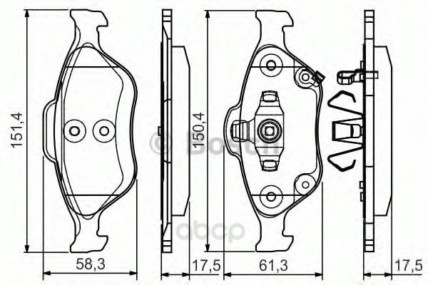 

Тормозные колодки Bosch передние 986495093