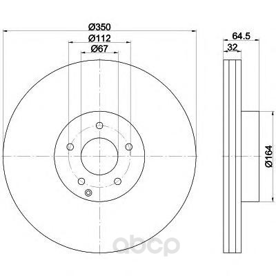 

Тормозной диск HELLA PAGID 8DD355115401