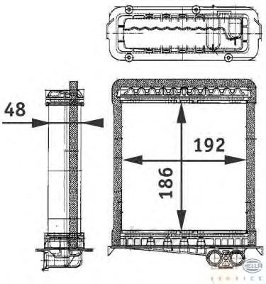 

Теплообменник, отопление салона легковой автомобиль Hella 8FH351311-751