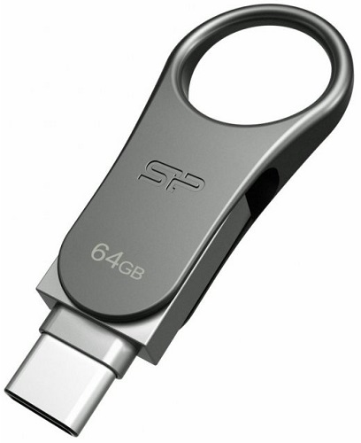 Флешка Silicon Power Mobile C80 64ГБ Grey (SP064GBUC3C80V1S)