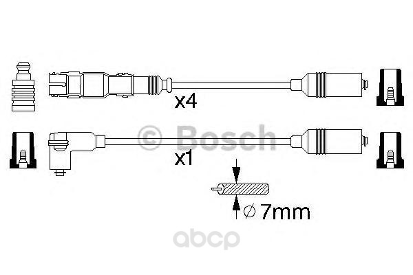 

Комплект высоковольтных проводов BOSCH 0986356304