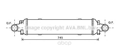 

Радиатор охлаждения двигателя MB C-class W204 Ava MSA4593
