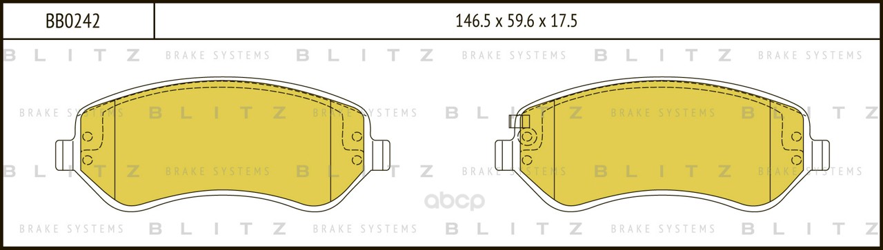 

Тормозные колодки BLITZ передние BB0242