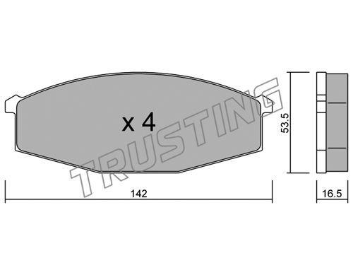 фото Комплект тормозных дисковых колодок trusting 112.0