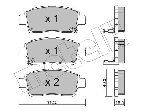 

Тормозные колодки METELLI дисковые 2202920