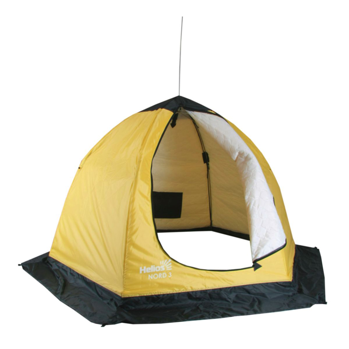 фото Палатка-автомат helios nord u трехместная желтая