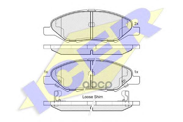 фото Комплект тормозных колодок icer 182074