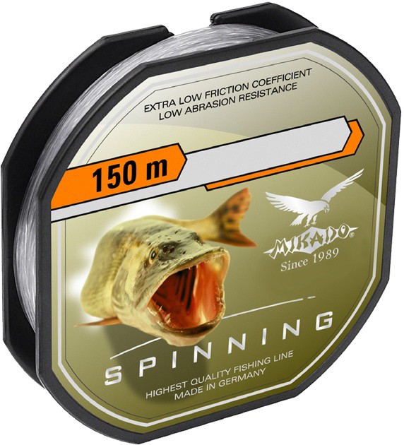 

Леска монофильная Mikado Spinning 0,18 мм, 150 м, 4,75 кг, clear, Spinning