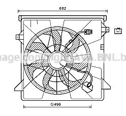 

Вентилятор охлаждения двигателя AVA QUALITY COOLING HY7557