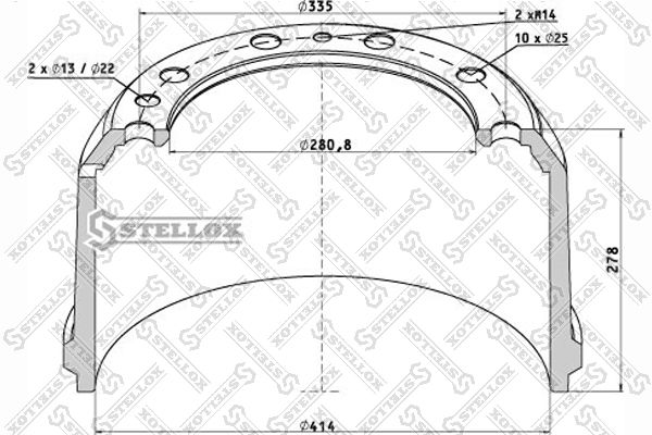 

Тормозной барабан STELLOX 85-00060-SX